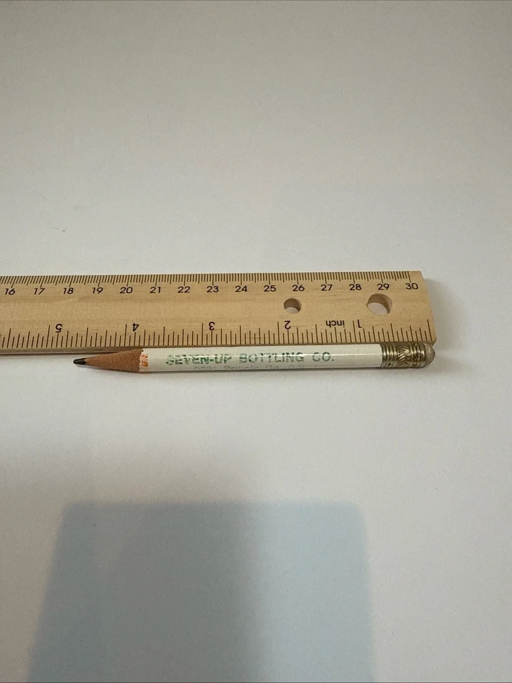White Promotional Pencil for 7-up bottling Co Salem Oregon used